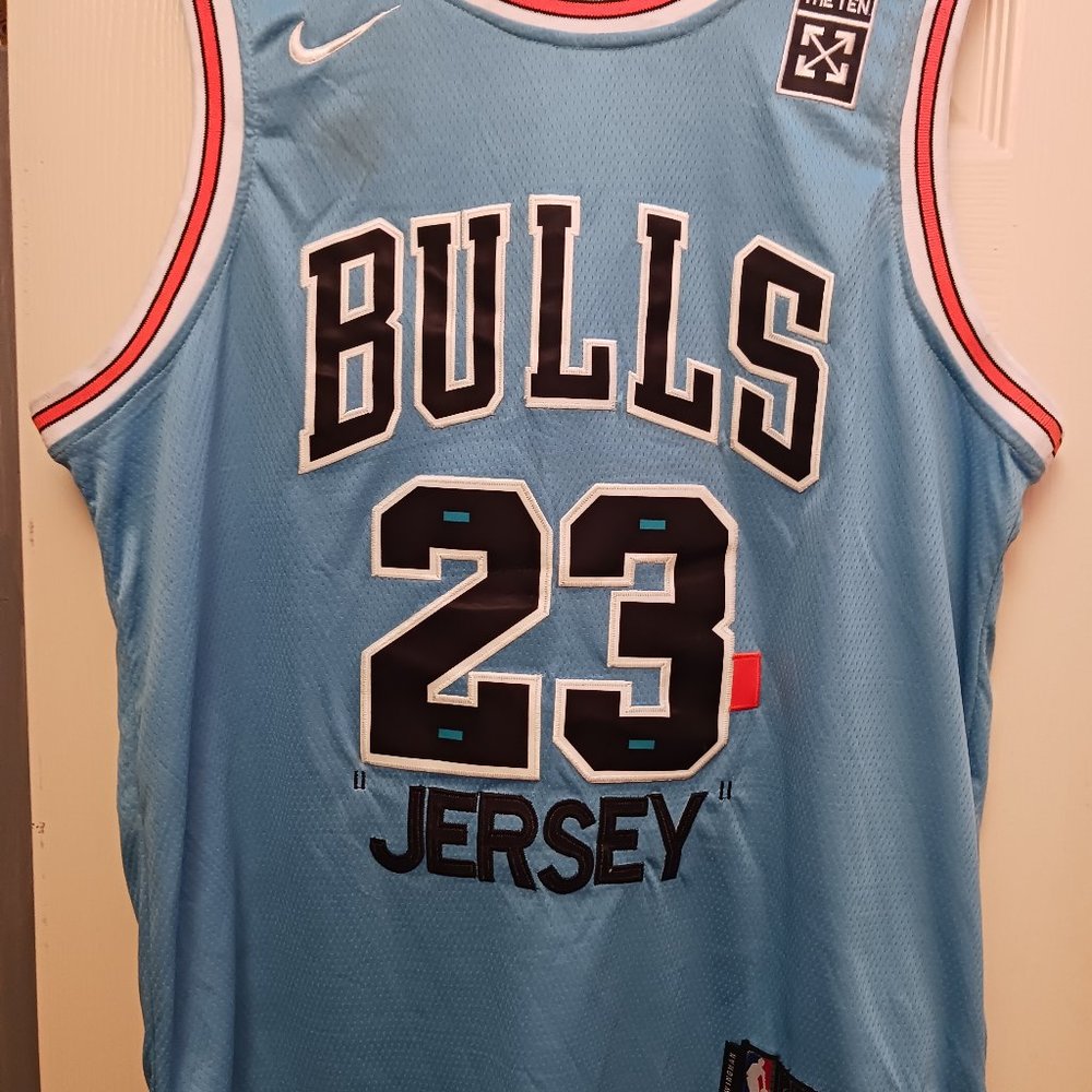 Michael Jordan NBA 85 Nike Off White The Ten Jersey Excellent Condition Size 50